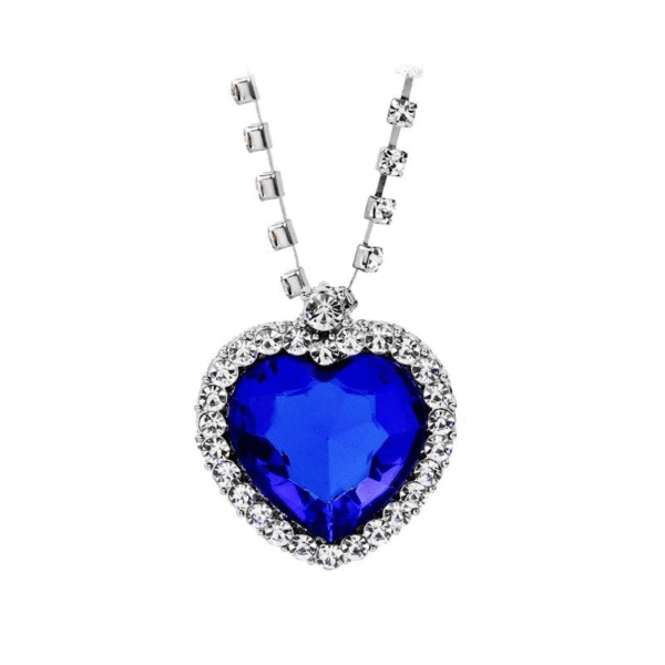 TITANIC HALSKETTE HERZ DES OZEANS KETTE ZIRKONIA KRISTALLE SCHMUCK STRASS NEU - Image 3